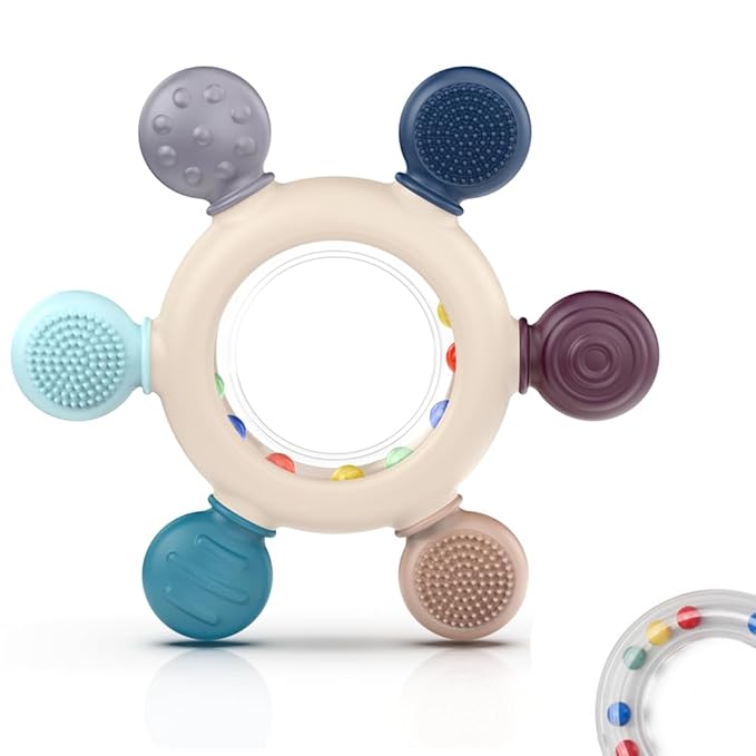 akolik Teething Toys for Babies, Baby Teethers Toy Teething Ring Silicone by Unknown