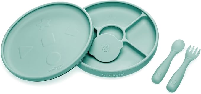Talktools Bitsy Feeding Kid's Essentials Plate Set – Toddler Utensils, Spoon by TalkTools