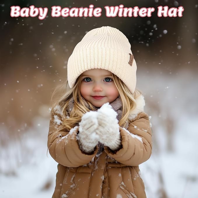 Bebila Baby Beanie Toddler Infant Winter Hats Knit Warm Caps - Image 6