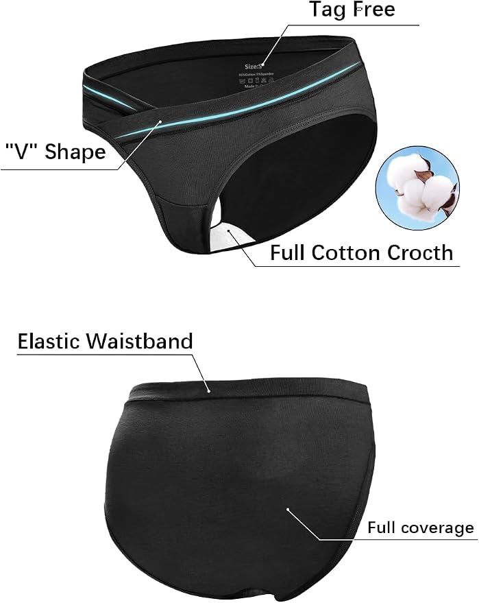 Molasus Cotton Crossover Maternity Underwear Under Bump Pregnancy Bikinis - Image 5