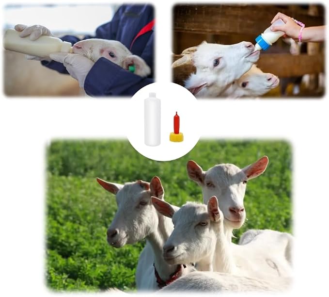 6Pcs Goat Feeding Bottles 400 ml/13.5 oz and 12 Nipples, Lamb and Kid Bottle - Image 3