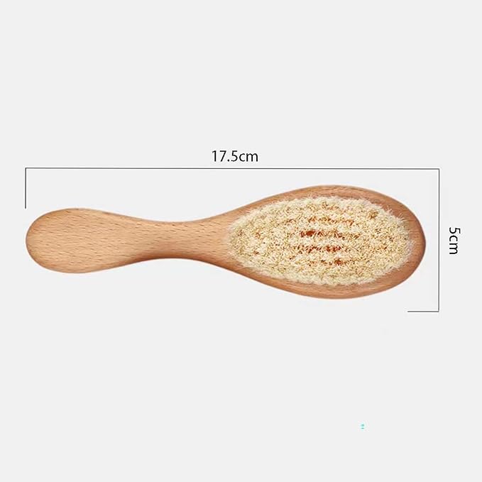 Wooden Handle And Super Soft Goat Hair, Soft Baby Brush - Image 2