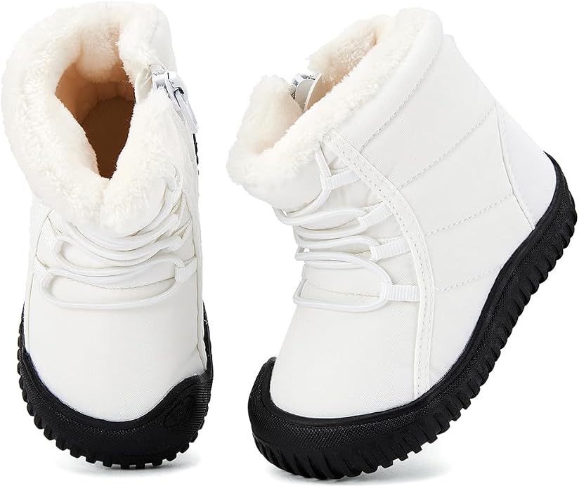 BMCiTYBM Toddler Baby Snow Boots Winter Shoes Boys Girls Cold Weather Baby Faux - Image 3