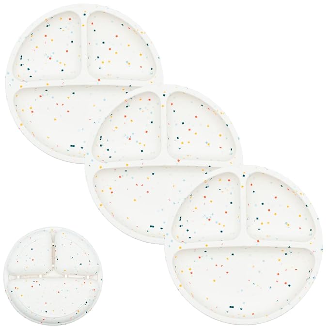 WeeSprout Silicone Divided Plates, 100% Food Grade Silicone Divided Plates by WeeSprout