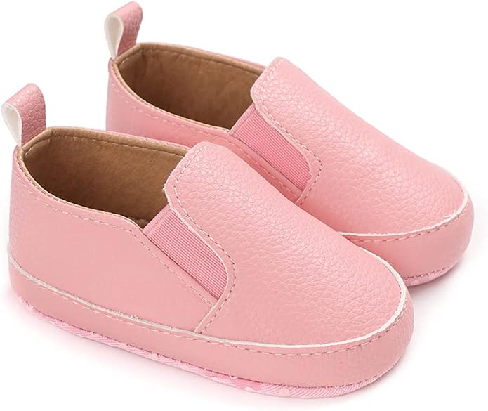 LONSOEN Baby Girls Boys Loafers Prewalker Dress Crib Shoes - Image 3