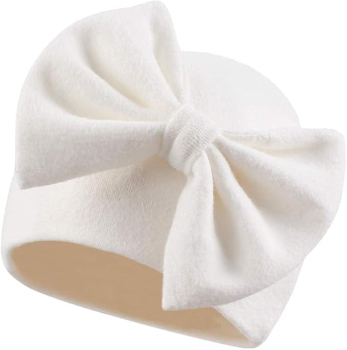 Bamery Newborn Baby Girl Hat Cotton Baby Bow Beanie Preemie Hats Spring Infant by Bamery
