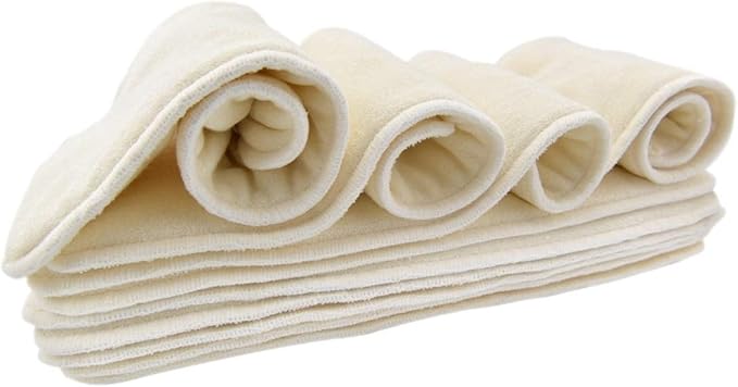 Nora's Nursery Baby Cloth Pocket Diapers Inserts 10 Pack by NorasNursery