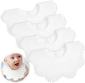 JenPen White Bibs for Baby Girl Bandana Muslin 360 Bibs Baby Bandana Drool for by JenPen