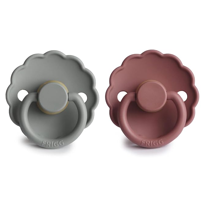 FRIGG Daisy Natural Rubber Baby Pacifier | Made in Denmark | BPA-Free 2-Pack - Image 2