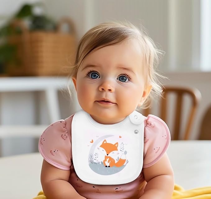 Maiwa 6 Pack Waterproof Cotton Baby Bibs - Image 3