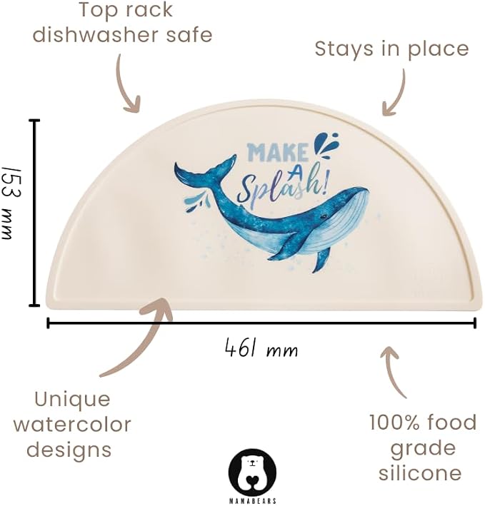 Silicone Baby Bib and Mat | Boys Girls Babies & Toddlers | Waterproof, - Image 5