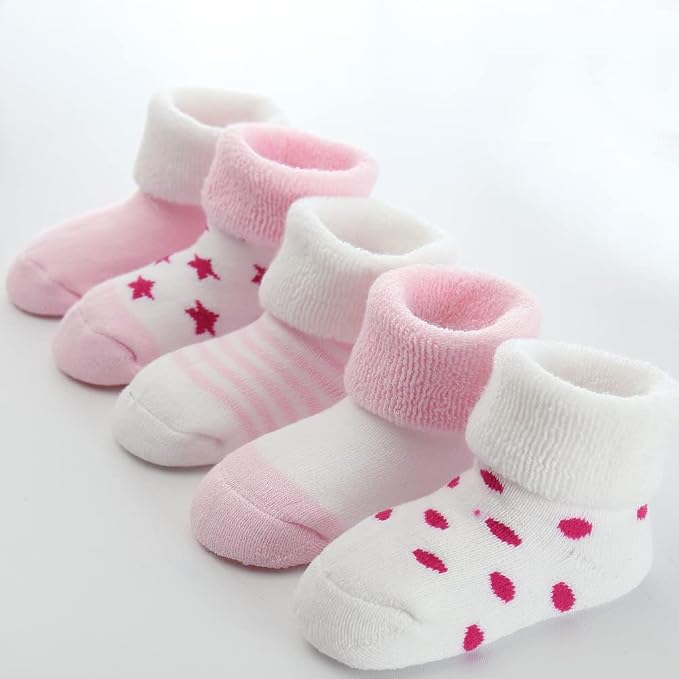 Newborn Baby Boy Girl Caps Mittens Socks Set Cotton Baby Essentials Accessories - Image 3