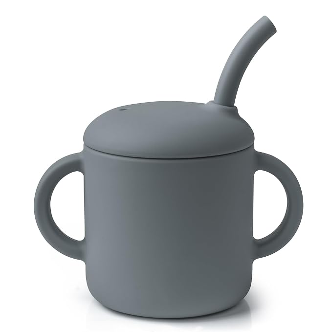 Silicone Baby Cup with Straw, Straw Cup by Catii