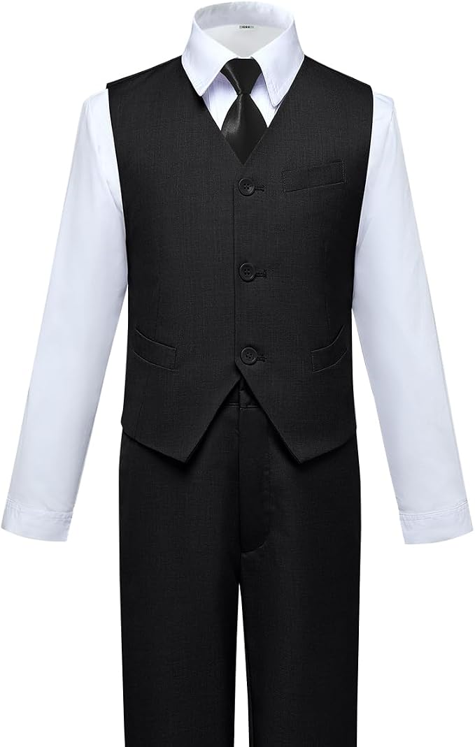 Visaccy Boys Suits Slim Fit Dress Clothes Ring Bearer Outfit - Image 5