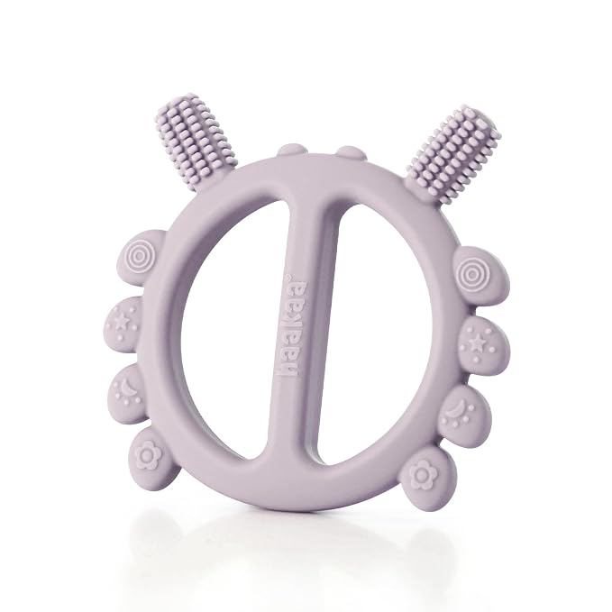 Haakaa Silicone Crab Baby Teether, Baby Toys, 360°Baby Toothbrush Head by haakaa