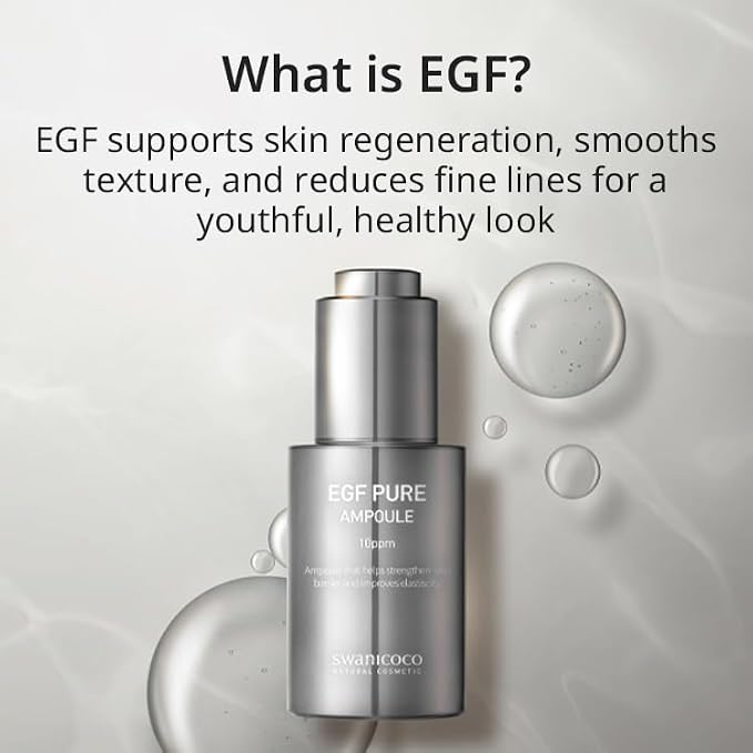 Swanicoco Pregnancy Safe EGF Pure 10 PPM Ampoule, Improve Skin Elasticity - Image 2