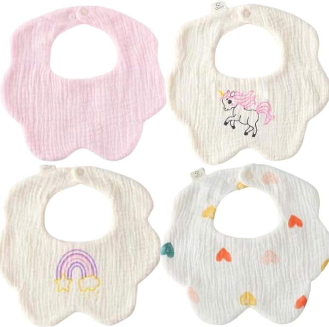4 Pack Baby Bandana Bibs by Unknown