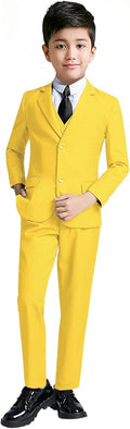 YuanLu Boys Suit for Kids Tuxedo Wedding Ring Bearer Outfit, 5 Piece Boy Slim by YuanLu