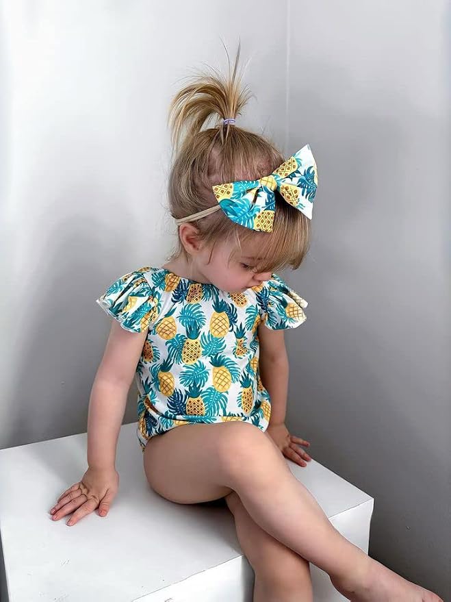 Toddler Girl Baby Ruffles Mermaid Fish Scale Swimsuit One Piece Swimwear - Image 3