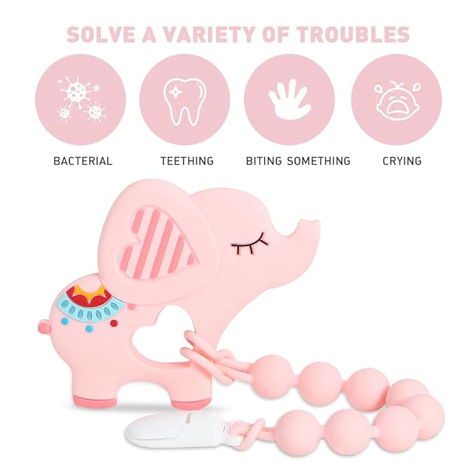 Baby Teething Toys, Food Grade Silicone Teether - Image 3