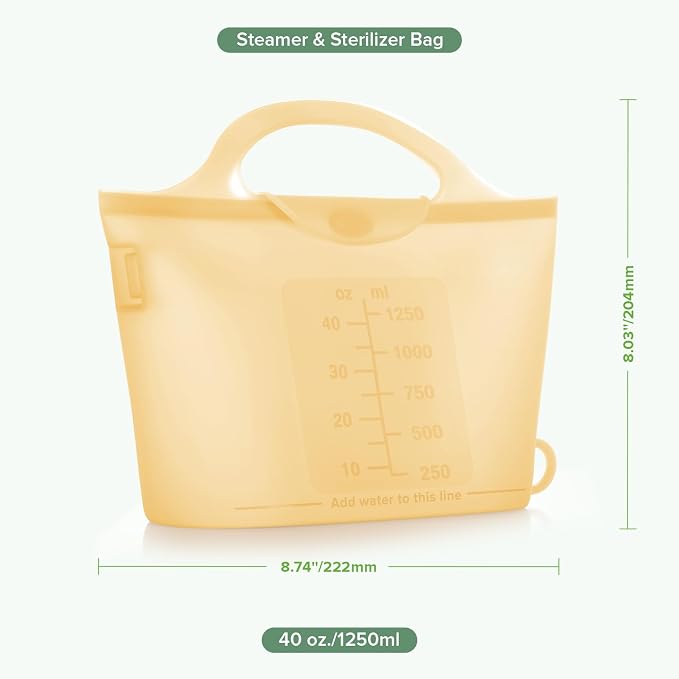 Haakaa On-The-Go Silicone Microwave Steam Sterilizer Bags - Image 9