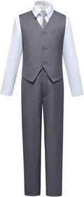 Visaccy Boys Suits Slim Fit Dress Clothes Ring Bearer Outfit by Visaccy