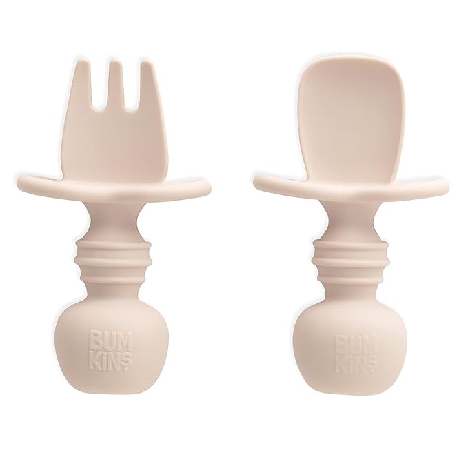 Bumkins Baby Utensils Set, Chewtensils Silicone Spoons by Bumkins