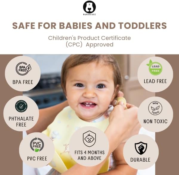 Silicone Baby Bib and Mat | Boys Girls Babies & Toddlers | Waterproof, - Image 3