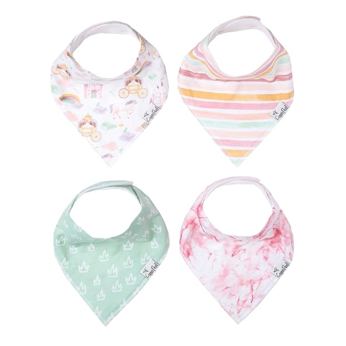 Copper Pearl 4 Pack Soft Cotton Baby Bibs by CopperPearl