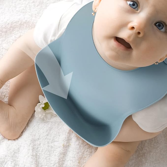 ME.FAN Silicone Baby Bibs for Babies & Toddlers | Adjustable Silicone Bibs 2 Set - Image 9