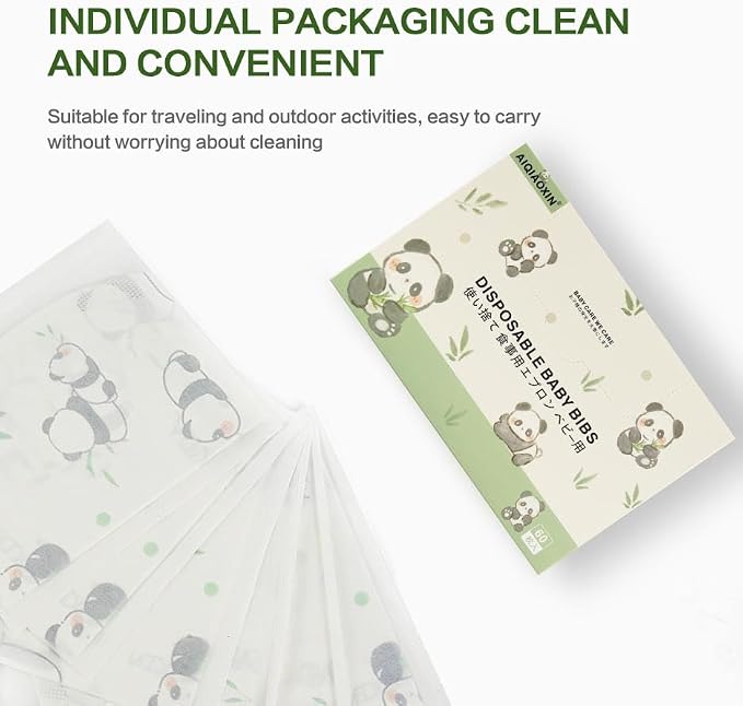 30/60pcs Baby Disposable Bibs-Individually Packaged, Leak Proof and Convenient - Image 6