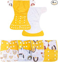 HappyFlute 4 Sets Newborn Baby Cloth Pocket Diapers One Size Adjustable Reusable by Unknown