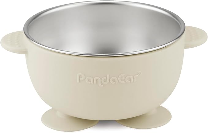 PandaEar 3 Pack Stainless Steel Suction Baby Bowls & 3 Baby Feeding Spoons | - Image 7