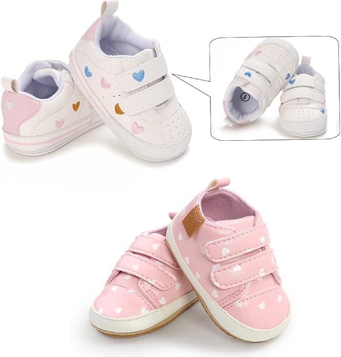 Clowora Baby Boys Girls Shoes Non-Slip Rubber Sole Sneakers Infant First - Image 4