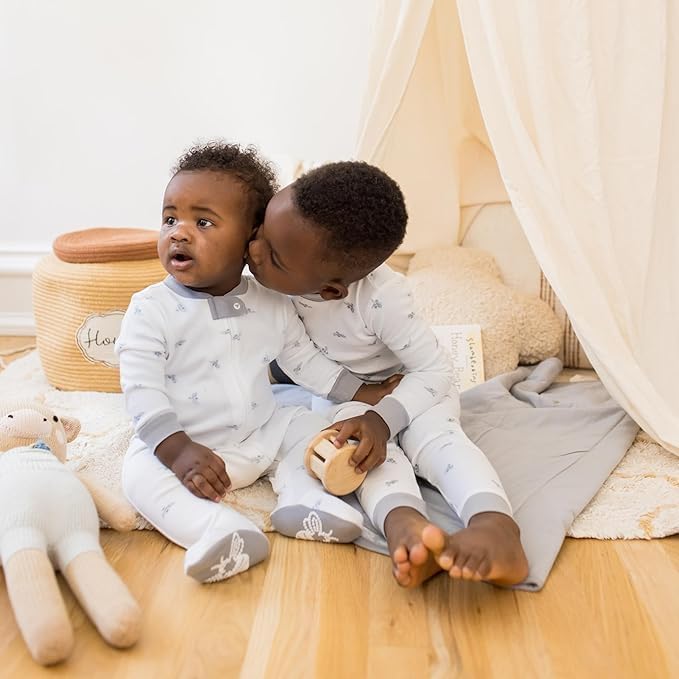 Burt’s Bees Baby Boys' One-Piece Sleep and Play 100% Organic Cotton PJs - Image 4