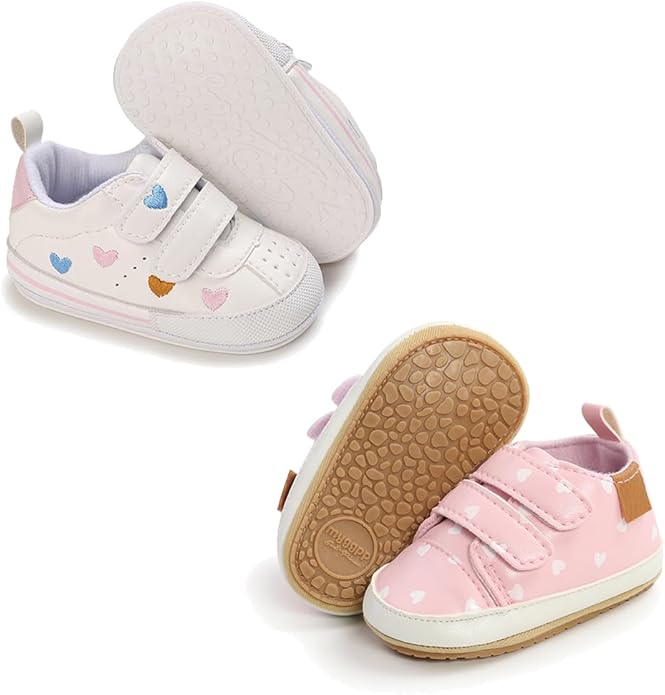 Clowora Baby Boys Girls Shoes Non-Slip Rubber Sole Sneakers Infant First by Clowora