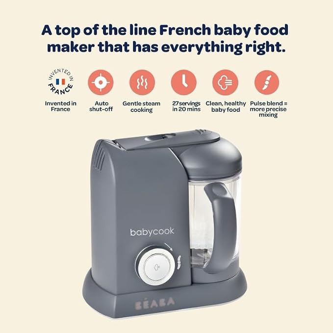 BEABA Babycook Solo 4 in 1 Baby Food Maker, Baby Food Processor, Steam Cook + - Image 2