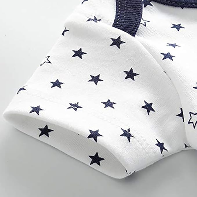 Chamie Newborn Baby Cute Design Bodysuit Short Sleeve One-Piece Baby Clothes - Image 3