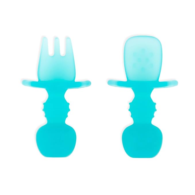 Bumkins Baby Utensils Set, Chewtensils Silicone Spoons by Bumkins