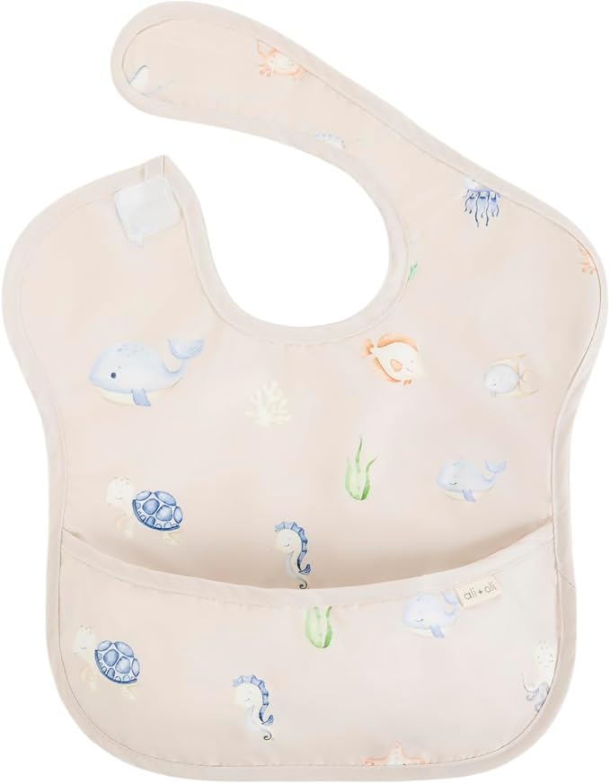 Ali+Oli Smock Bibs for Babies, BPA-Free Oeko-Tex Certified, Waterproof Baby - Image 5