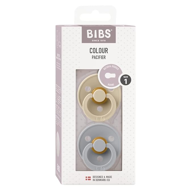 BIBS Pacifiers Colour Collection | Natural Rubber Baby Pacifier | Set of 2 - Image 6