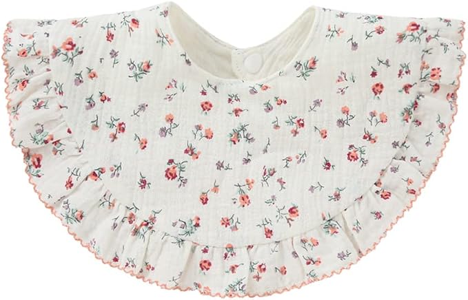 Nishine 4 pcs Unisex Baby Muslin Bandana Drool Bibs 360 Degree Rotatable Cotton - Image 3
