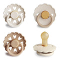FRIGG Natural Rubber Baby Pacifier 4-Pack Snowflake Dream | Made in Denmark | by mushie