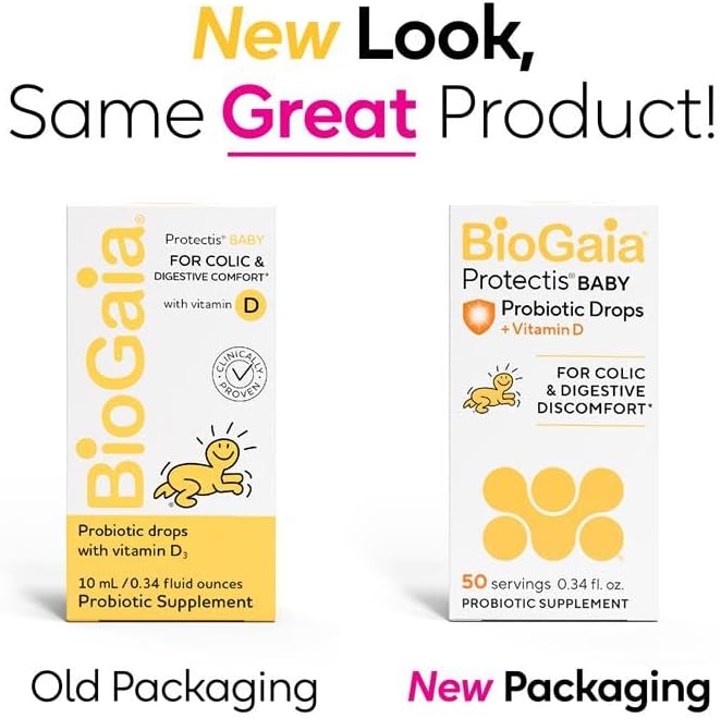 BioGaia Protectis Baby Probiotic Drops | Colic & Gas Relief + Vitamin D | Safe - Image 2