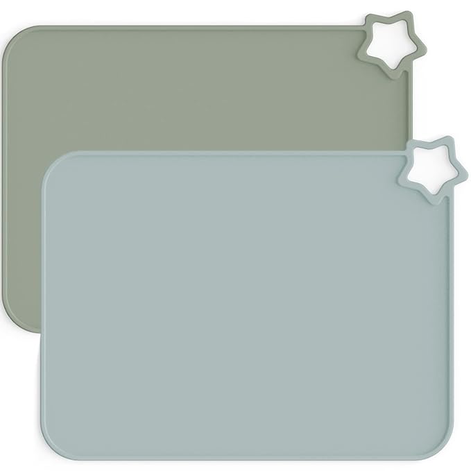 Moonkie Silicone Placemats for Baby & Kid, Stain-Proof Non-Slip Toddler Food by Moonkie