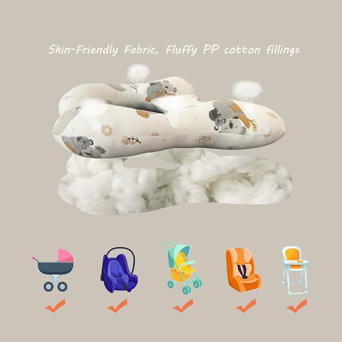Baby Neck Pillows, Comfortable Baby Travel Head Neck Support Pillow - Image 4