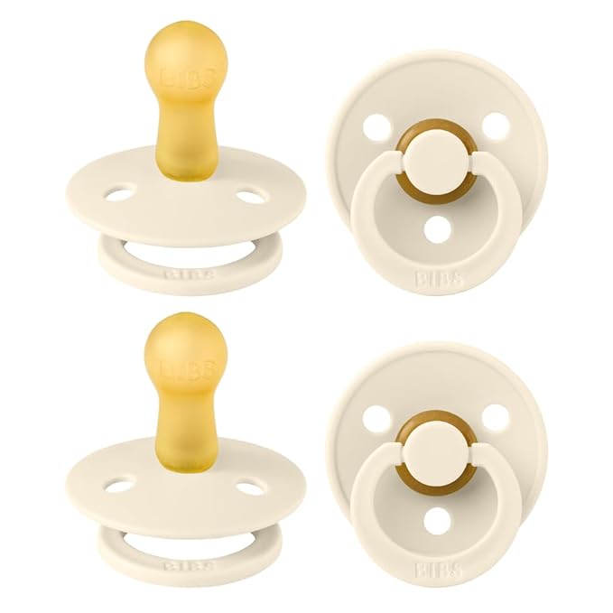 BIBS Pacifiers - Colour 4-Pack | BPA Free Baby Pacifier | Round Nipple Binkies by BIBS