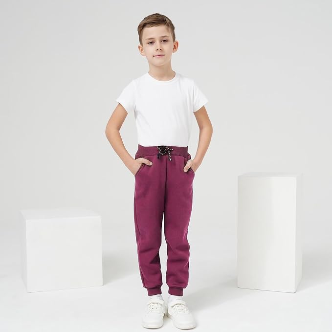 3 Pack Boy's and Girl's Fleece Pull on Jogger Sweatpant - Image 3