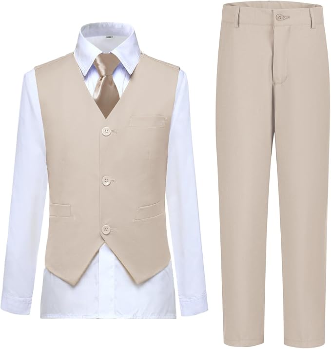 Boys Vest Set Formal Dress Suits Wedding Outfit Dresswear by Lycody