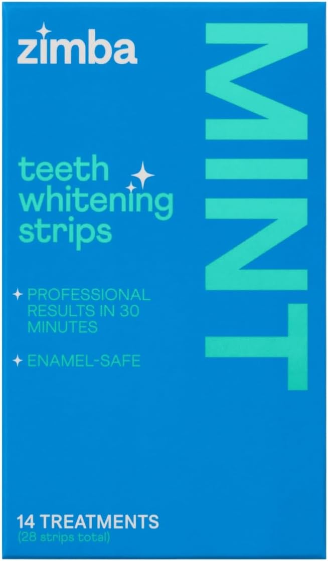 Zimba Teeth Whitening Strips Vegan Whitening Strip Enamel Safe Teeth Whitening by ZimbaWhitening